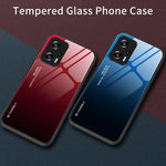 For Xiaomi Redmi Note 11T Pro 5G / Note 11T Pro+ 5G / Poco X4 GT 5G / Redmi K50i 5G Scratch-resistant Anti-fall Phone Shell Gradient Color Tempered Glass Back + Soft TPU Edge Case