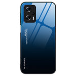 For Xiaomi Redmi Note 11T Pro 5G / Note 11T Pro+ 5G / Poco X4 GT 5G / Redmi K50i 5G Scratch-resistant Anti-fall Phone Shell Gradient Color Tempered Glass Back + Soft TPU Edge Case