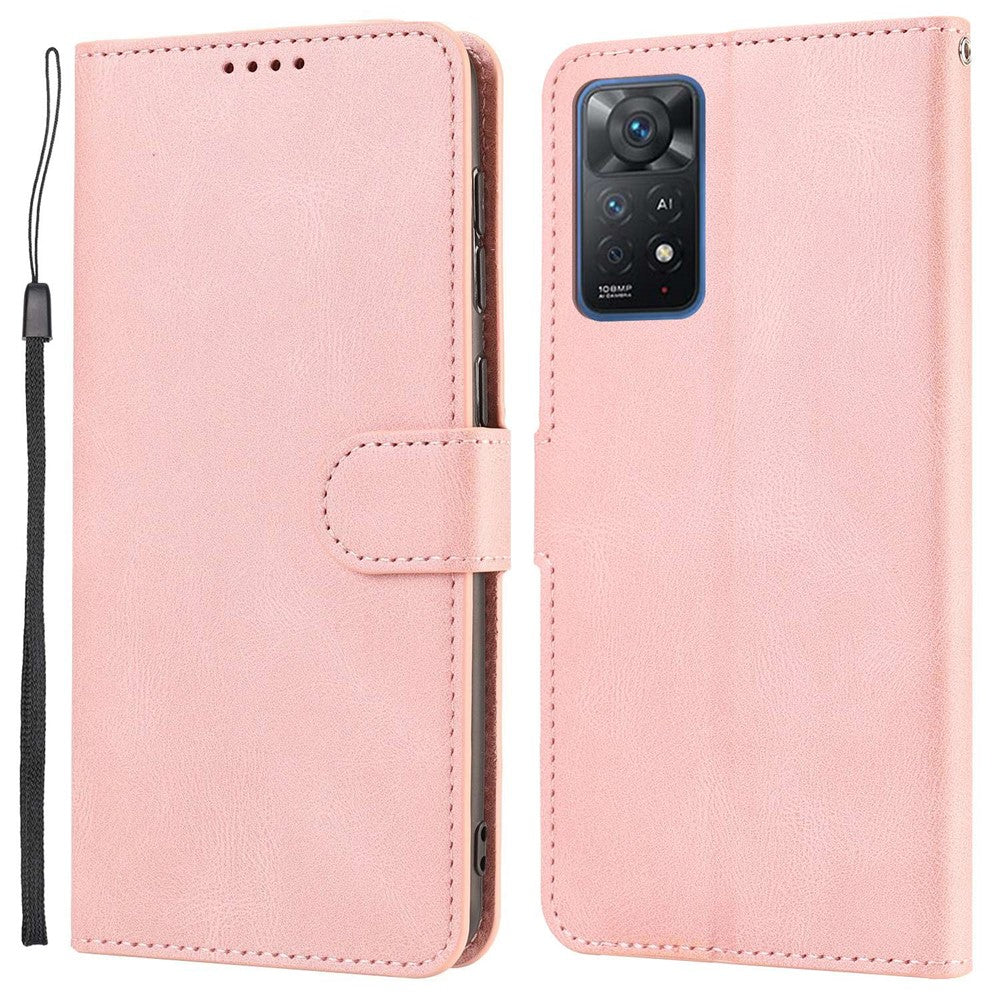 Xiaomi Redmi Note 12 Pro 4G / 11 Pro 4G (MediaTek) / Note 11 Pro 5G (Qualcomm) / Note 11 Pro+ 5G (Indien) / Note 11E Pro Läderfodral Plånbok Magnetisk Stängning Stativfodral med Rem