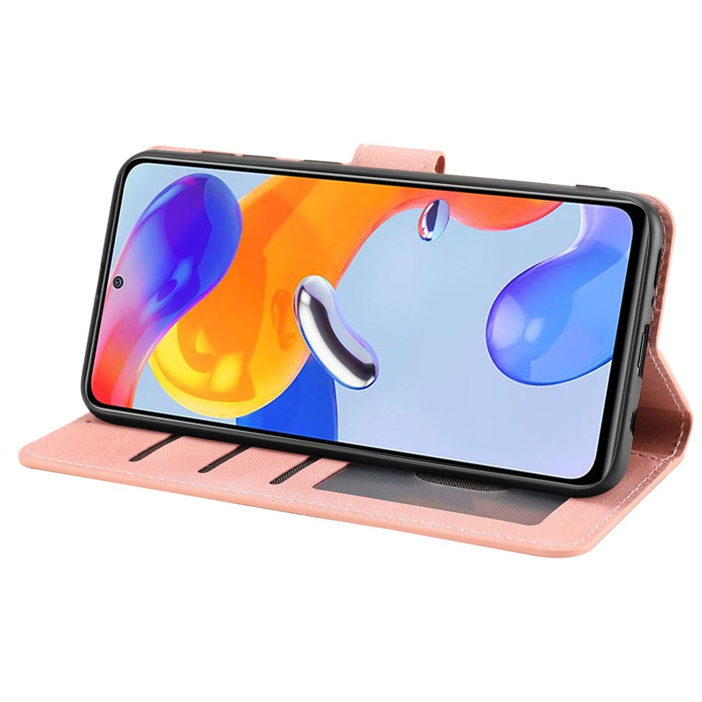 Xiaomi Redmi Note 12 Pro 4G / 11 Pro 4G (MediaTek) / Note 11 Pro 5G (Qualcomm) / Note 11 Pro+ 5G (Indien) / Note 11E Pro Läderfodral Plånbok Magnetisk Stängning Stativfodral med Rem