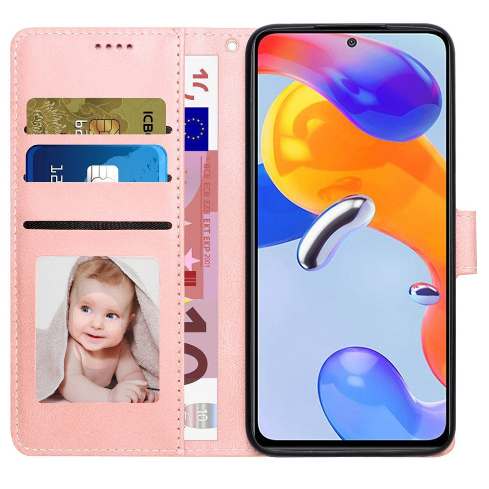 Xiaomi Redmi Note 12 Pro 4G / 11 Pro 4G (MediaTek) / Note 11 Pro 5G (Qualcomm) / Note 11 Pro+ 5G (Indien) / Note 11E Pro Läderfodral Plånbok Magnetisk Stängning Stativfodral med Rem