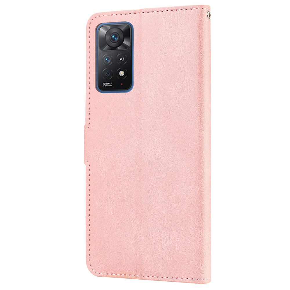 Xiaomi Redmi Note 12 Pro 4G / 11 Pro 4G (MediaTek) / Note 11 Pro 5G (Qualcomm) / Note 11 Pro+ 5G (Indien) / Note 11E Pro Läderfodral Plånbok Magnetisk Stängning Stativfodral med Rem