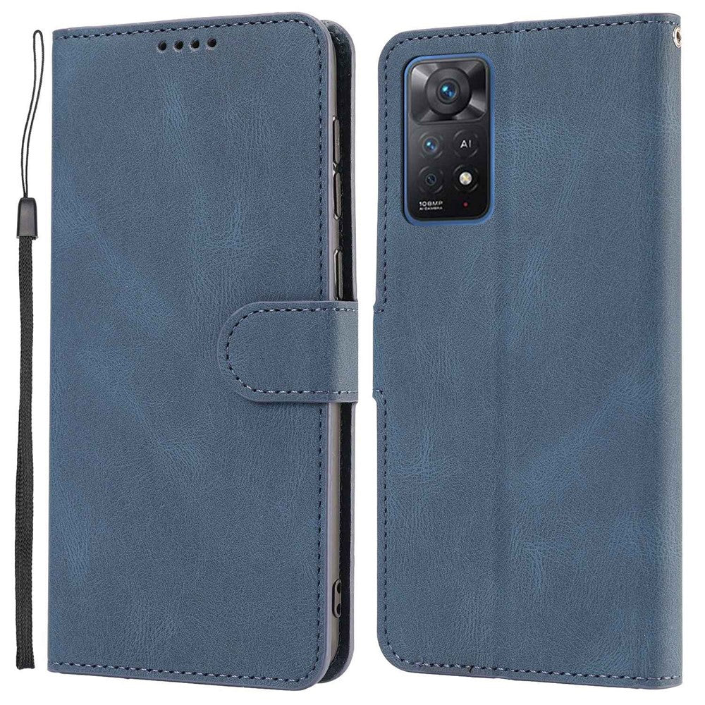 Xiaomi Redmi Note 12 Pro 4G / 11 Pro 4G (MediaTek) / Note 11 Pro 5G (Qualcomm) / Note 11 Pro+ 5G (Indien) / Note 11E Pro Läderfodral Plånbok Magnetisk Stängning Stativfodral med Rem