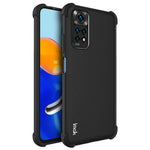 IMAK for Xiaomi Redmi Note 11 4G (Qualcomm)/Redmi Note 11S 4G Airbag Drop Protective TPU Case Anti-Fingerprint Matte Phone Cover with Screen Protector