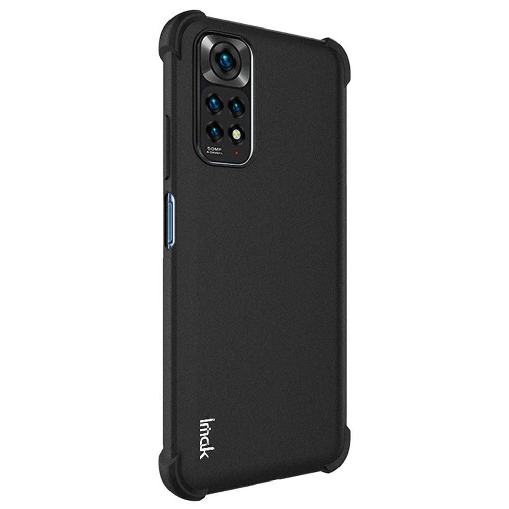 IMAK for Xiaomi Redmi Note 11 4G (Qualcomm)/Redmi Note 11S 4G Airbag Drop Protective TPU Case Anti-Fingerprint Matte Phone Cover with Screen Protector