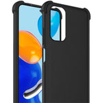 IMAK for Xiaomi Redmi Note 11 4G (Qualcomm)/Redmi Note 11S 4G Airbag Drop Protective TPU Case Anti-Fingerprint Matte Phone Cover with Screen Protector