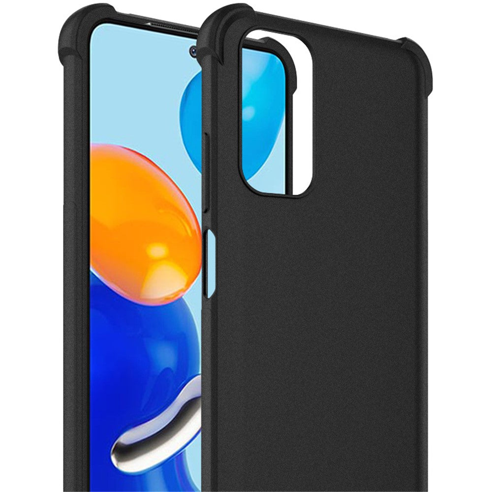 IMAK for Xiaomi Redmi Note 11 4G (Qualcomm)/Redmi Note 11S 4G Airbag Drop Protective TPU Case Anti-Fingerprint Matte Phone Cover with Screen Protector
