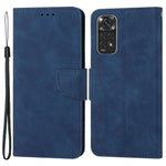 For Xiaomi Redmi Note 11 4G (Qualcomm)/Redmi Note 11S 4G Solid Color PU Leather Handbag Magnetic Closure Stand Wallet Phone Case with Wrist Strap