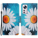 Pattern Printing PU Leather Phone Cover for Xiaomi 12 Lite 5G, Wallet Stand Cross Texture Case with Strap