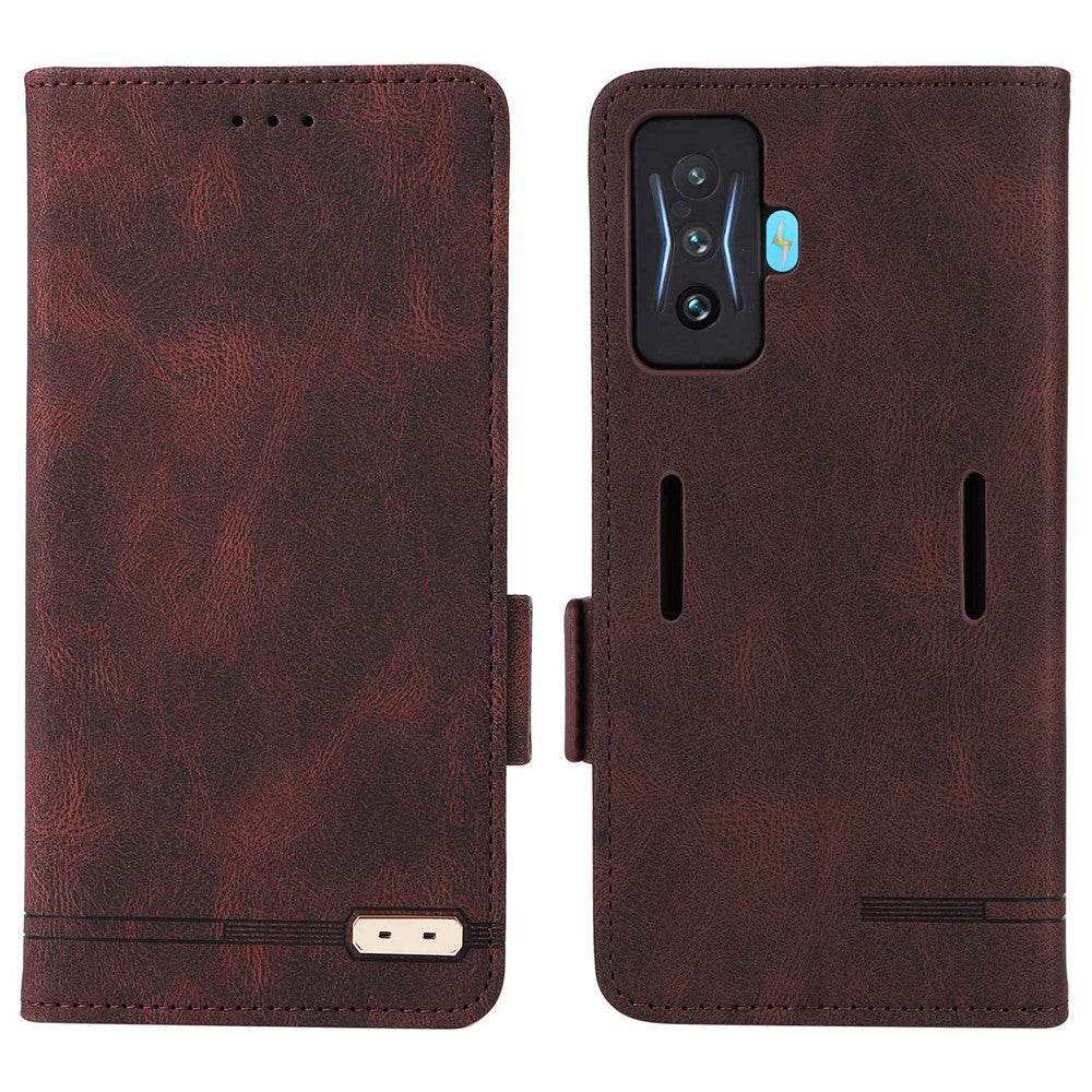 For Xiaomi Poco F4 GT/Redmi K50 Gaming PU Leather Side Magnetic Clasp Case Wallet Stand Hardware Design Phone Cover