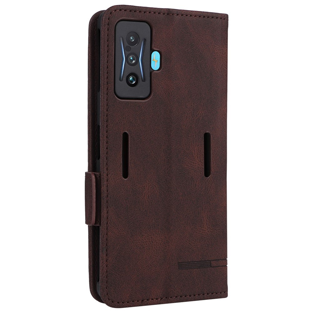 For Xiaomi Poco F4 GT/Redmi K50 Gaming PU Leather Side Magnetic Clasp Case Wallet Stand Hardware Design Phone Cover