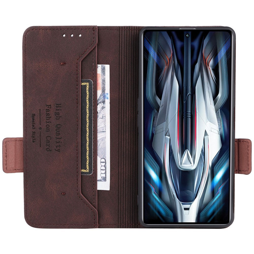 For Xiaomi Poco F4 GT/Redmi K50 Gaming PU Leather Side Magnetic Clasp Case Wallet Stand Hardware Design Phone Cover