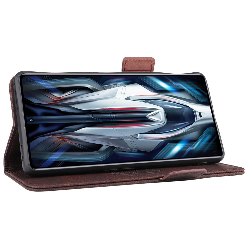 For Xiaomi Poco F4 GT/Redmi K50 Gaming PU Leather Side Magnetic Clasp Case Wallet Stand Hardware Design Phone Cover