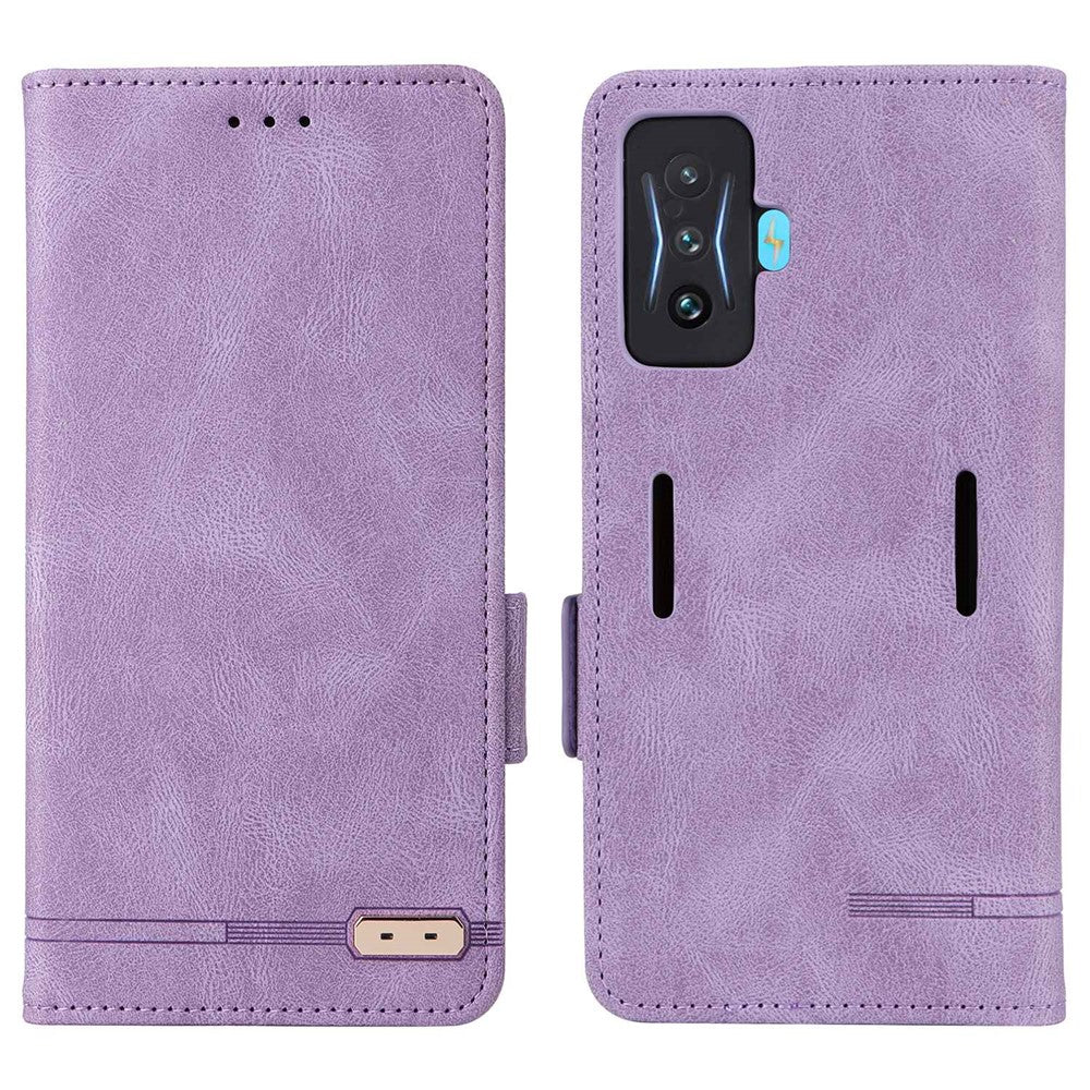 For Xiaomi Poco F4 GT/Redmi K50 Gaming PU Leather Side Magnetic Clasp Case Wallet Stand Hardware Design Phone Cover