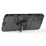 Cellphone Case Bag for Xiaomi Poco M4 5G, Ring Kickstand Sturdy Anti-Shock Flexible TPU + Hard PC Back Cover