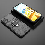 Cellphone Case Bag for Xiaomi Poco M4 5G, Ring Kickstand Sturdy Anti-Shock Flexible TPU + Hard PC Back Cover