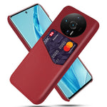 Xiaomi 12S Ultra 5G Korthållare Funktionellt mobilfodral Tygtextur PU-läderbelagt PC Mobilskal