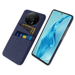 Xiaomi 12S Ultra 5G Tygtextur Stötsäkert mobilskal med Dubbla Kortfatt Fallskyddande Mobilskal