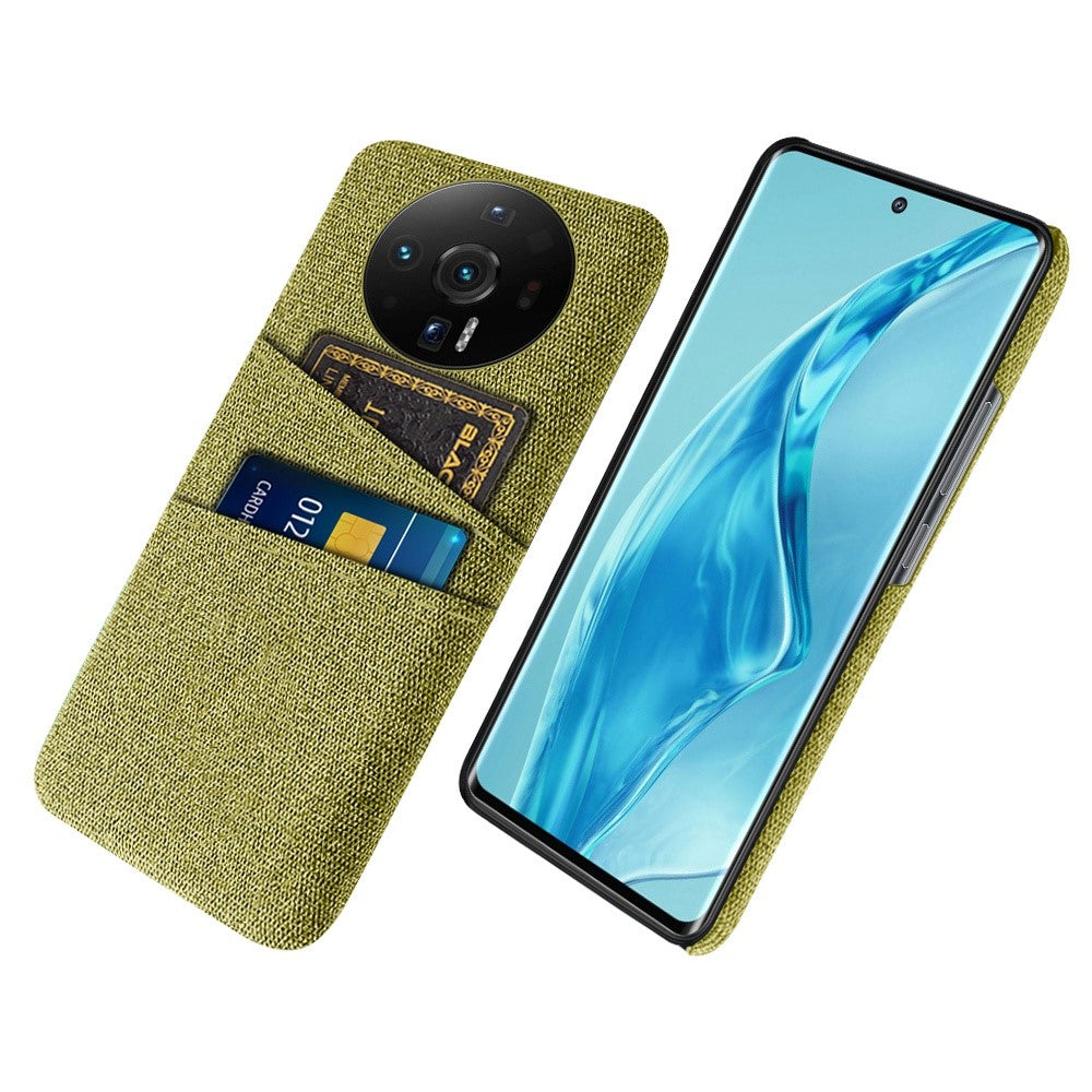 Xiaomi 12S Ultra 5G Tygtextur Stötsäkert mobilskal med Dubbla Kortfatt Fallskyddande Mobilskal