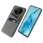 Xiaomi 12S Ultra 5G Tygtextur Stötsäkert mobilskal med Dubbla Kortfatt Fallskyddande Mobilskal