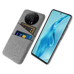 Xiaomi 12S Ultra 5G Tygtextur Stötsäkert mobilskal med Dubbla Kortfatt Fallskyddande Mobilskal
