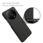 For Xiaomi 12S Ultra 5G Anti-shock Phone Case Solid Color Cloth Fabric Well-protected Mobile Phone Cover