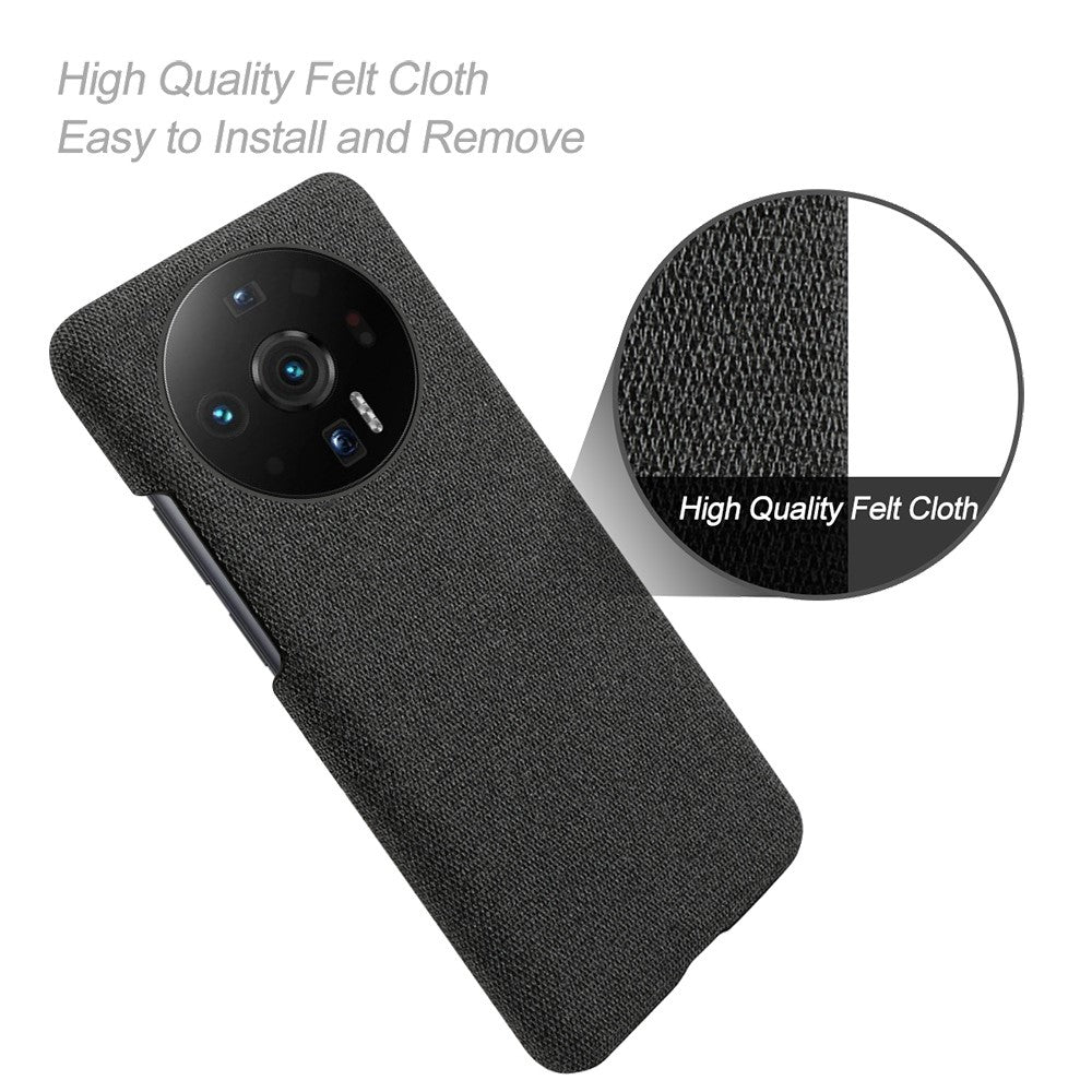 For Xiaomi 12S Ultra 5G Anti-shock Phone Case Solid Color Cloth Fabric Well-protected Mobile Phone Cover