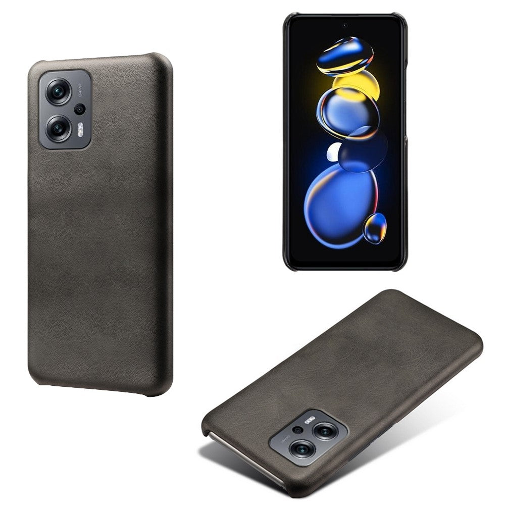 Xiaomi Redmi Note 11T Pro 5G / Note 11T Pro+ 5G / Note 12T Pro 5G / Poco X4 GT 5G / Redmi K50i 5G, slitstarkt, stötdämpande, texturerat PU-läderbeläggning, mobilskal med hårt PC-skal på insidan
