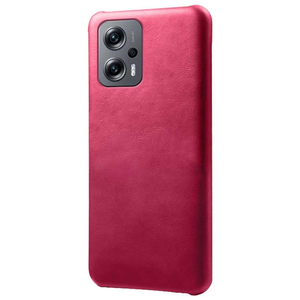 Xiaomi Redmi Note 11T Pro 5G / Note 11T Pro+ 5G / Note 12T Pro 5G / Poco X4 GT 5G / Redmi K50i 5G, slitstarkt, stötdämpande, texturerat PU-läderbeläggning, mobilskal med hårt PC-skal på insidan