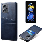 For Xiaomi Redmi Note 11T Pro 5G / Note 11T Pro+ 5G / Note 12T Pro 5G / Poco X4 GT 5G / Redmi K50i 5G Anti-shock Mobile Phone Case with Dual Card Slots PU Leather Coated Hard PC Shell