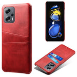 For Xiaomi Redmi Note 11T Pro 5G / Note 11T Pro+ 5G / Note 12T Pro 5G / Poco X4 GT 5G / Redmi K50i 5G Anti-shock Mobile Phone Case with Dual Card Slots PU Leather Coated Hard PC Shell