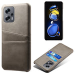 For Xiaomi Redmi Note 11T Pro 5G / Note 11T Pro+ 5G / Note 12T Pro 5G / Poco X4 GT 5G / Redmi K50i 5G Anti-shock Mobile Phone Case with Dual Card Slots PU Leather Coated Hard PC Shell