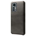 For Xiaomi 12 Lite 5G Wear-resistant Calf Textured PU Leather Coating Hard PC Anti-drop Mobile Phone Case Cover