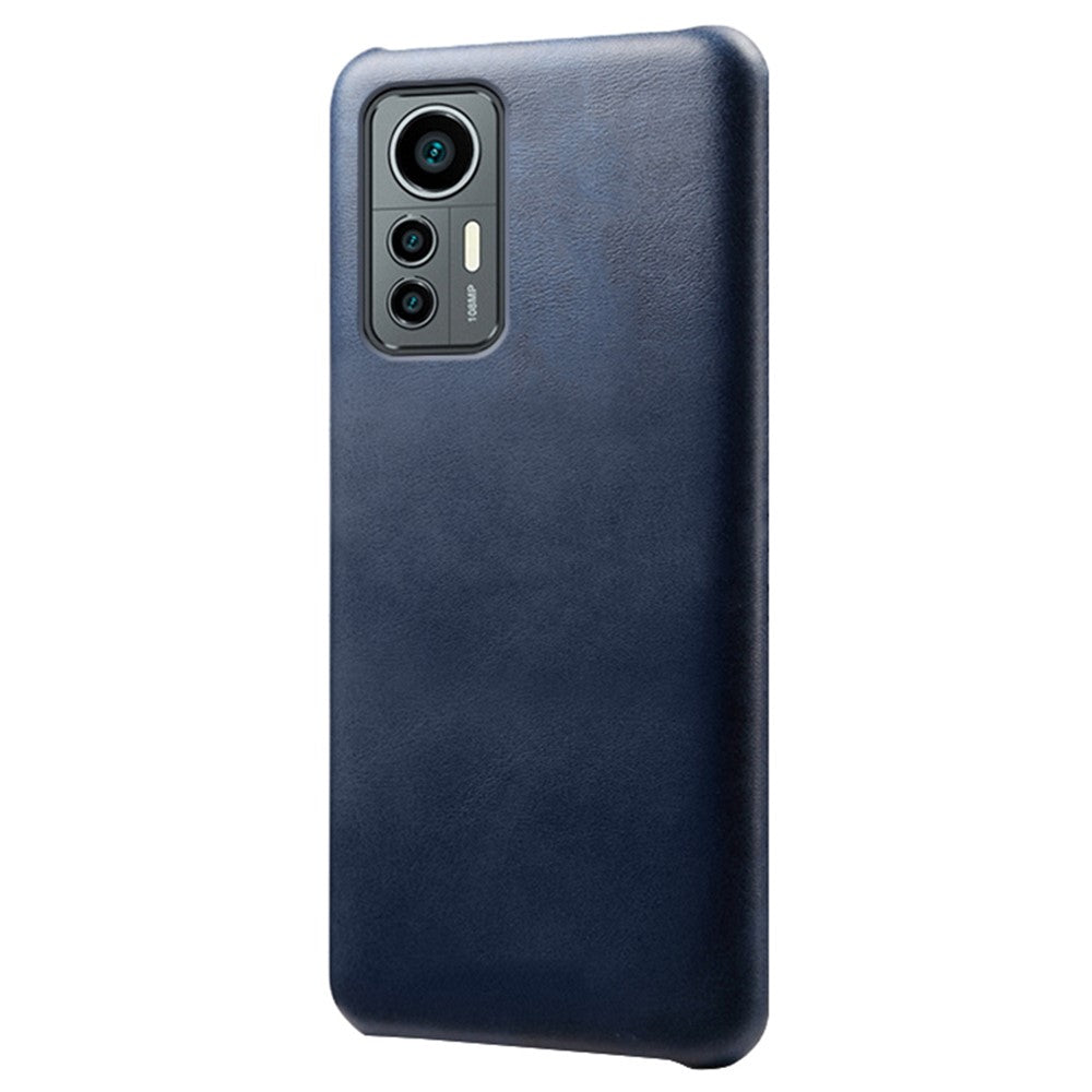 For Xiaomi 12 Lite 5G Wear-resistant Calf Textured PU Leather Coating Hard PC Anti-drop Mobile Phone Case Cover