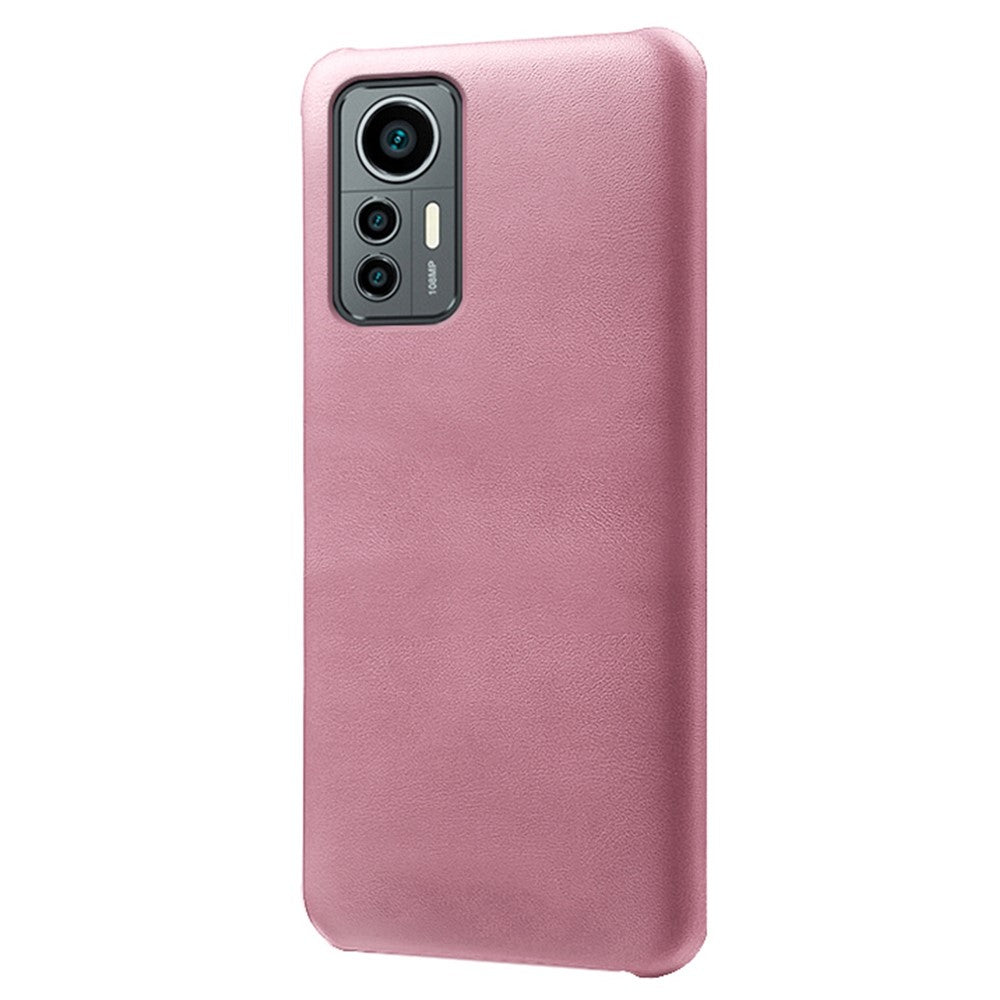 For Xiaomi 12 Lite 5G Wear-resistant Calf Textured PU Leather Coating Hard PC Anti-drop Mobile Phone Case Cover