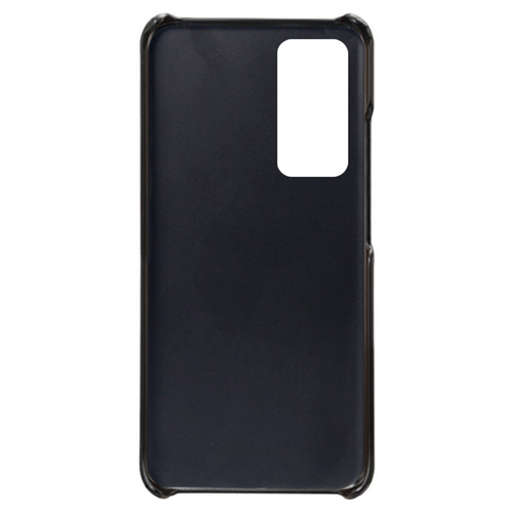 For Xiaomi 12 Lite 5G Anti-shock Mobile Phone Case with Dual Card Slots PU Leather Coated Hard PC Anti-scratch Shell