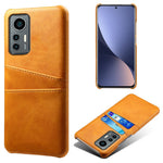 For Xiaomi 12 Lite 5G Anti-shock Mobile Phone Case with Dual Card Slots PU Leather Coated Hard PC Anti-scratch Shell