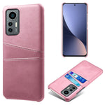 For Xiaomi 12 Lite 5G Anti-shock Mobile Phone Case with Dual Card Slots PU Leather Coated Hard PC Anti-scratch Shell