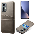 For Xiaomi 12 Lite 5G Anti-shock Mobile Phone Case with Dual Card Slots PU Leather Coated Hard PC Anti-scratch Shell