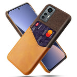 For Xiaomi 12 Lite 5G Anti-wear Phone Case Cloth Texture Card Holder Feature PU Leather Coated PC Drop-resistant Shell