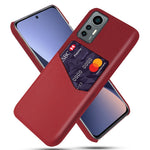 For Xiaomi 12 Lite 5G Anti-wear Phone Case Cloth Texture Card Holder Feature PU Leather Coated PC Drop-resistant Shell