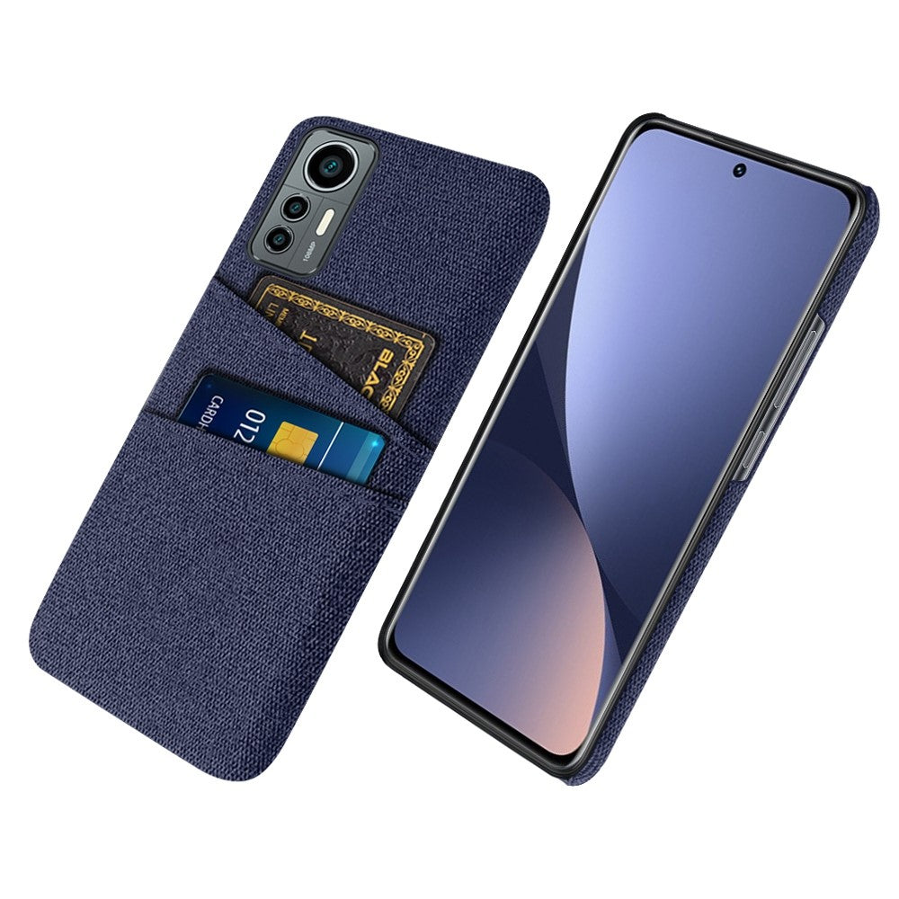 For Xiaomi 12 Lite 5G Ultra Slim Cloth Texture Anti-scratch Phone Case with Dual Card Slots Wear-resistant Phone Shell