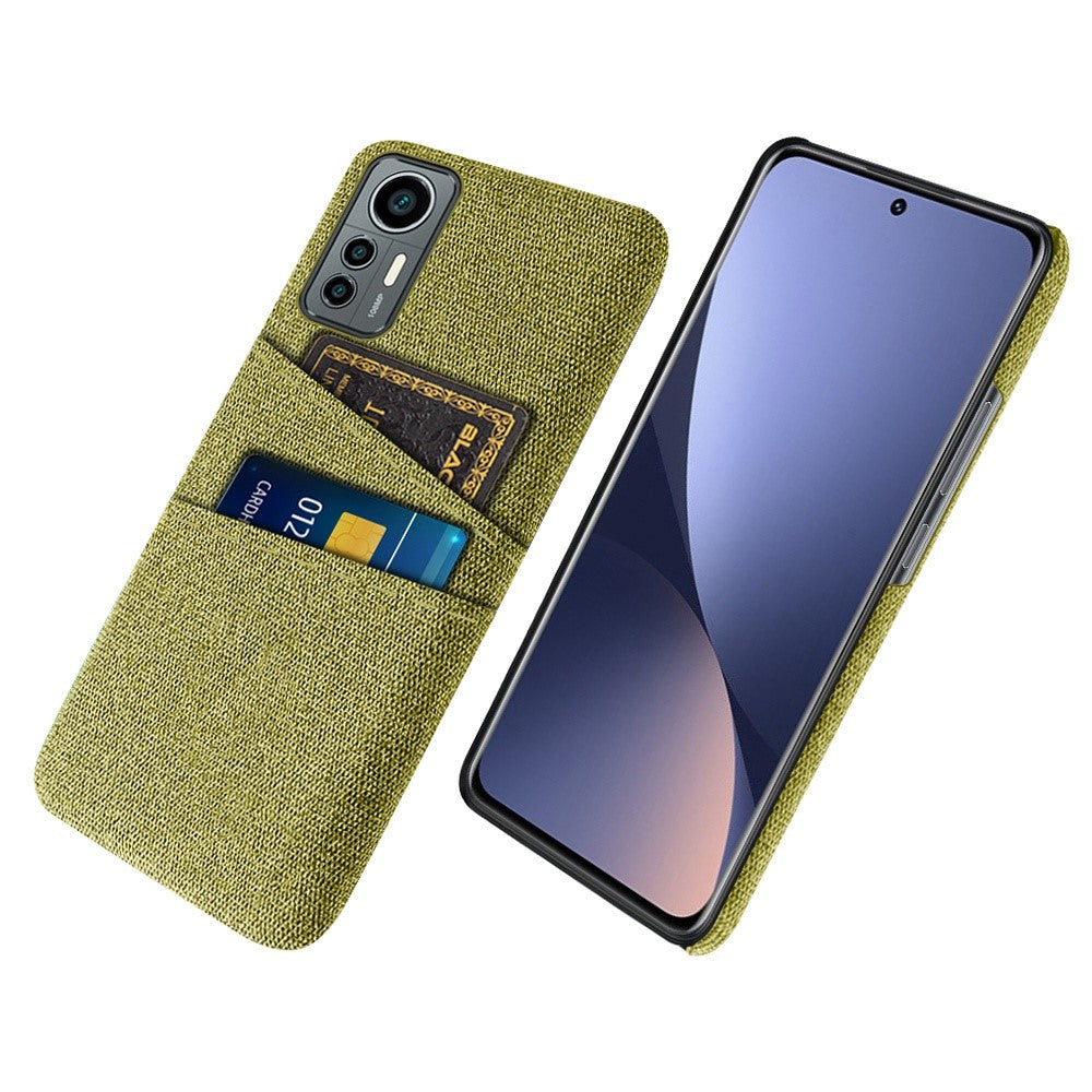For Xiaomi 12 Lite 5G Ultra Slim Cloth Texture Anti-scratch Phone Case with Dual Card Slots Wear-resistant Phone Shell