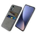 For Xiaomi 12 Lite 5G Ultra Slim Cloth Texture Anti-scratch Phone Case with Dual Card Slots Wear-resistant Phone Shell