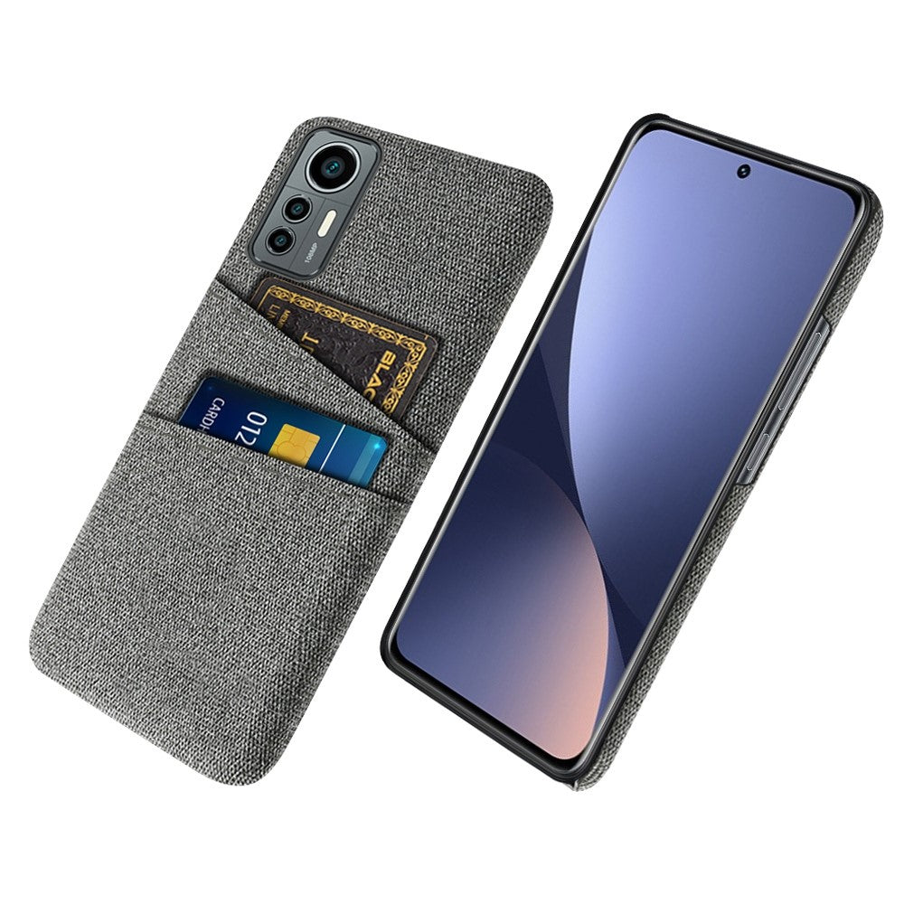 For Xiaomi 12 Lite 5G Ultra Slim Cloth Texture Anti-scratch Phone Case with Dual Card Slots Wear-resistant Phone Shell