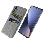 For Xiaomi 12 Lite 5G Ultra Slim Cloth Texture Anti-scratch Phone Case with Dual Card Slots Wear-resistant Phone Shell