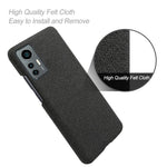 For Xiaomi 12 Lite 5G Non-slip Phone Case Solid Color Wear-resistant Cloth Fabric Drop-proof Phone Cover