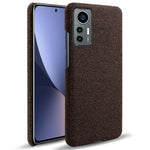 For Xiaomi 12 Lite 5G Non-slip Phone Case Solid Color Wear-resistant Cloth Fabric Drop-proof Phone Cover
