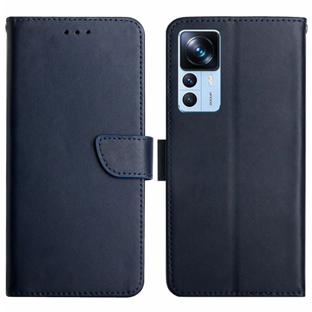 For Xiaomi 12T 5G / Redmi K50 Ultra 5G / 12T Pro 5G HT02 Nappa Texture Genuine Leather Magnetic Closure Phone Cover Wallet Stand Case