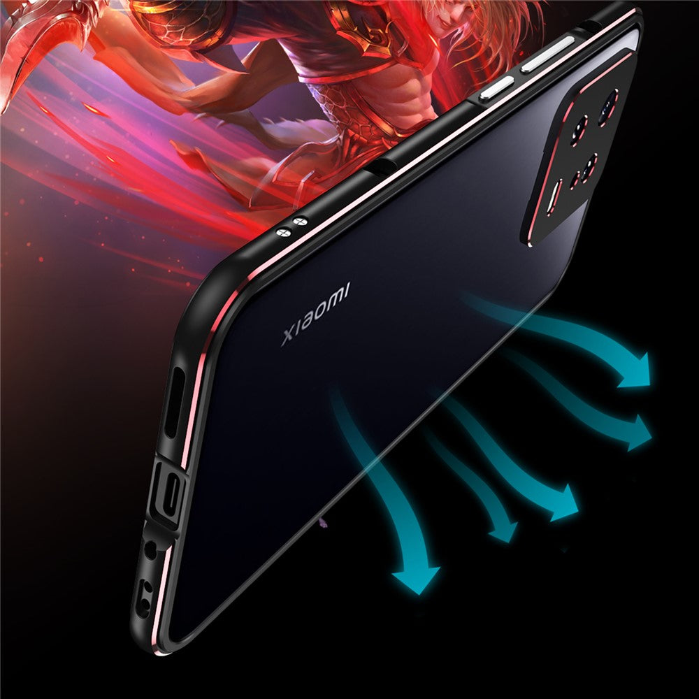 For Xiaomi 13 Pro 5G Metal Frame Phone Case with Camera Lens Cover Heat Dissipation Phone Cover